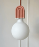 Rainbow Hanging Lamp - Terracotta & White - Razzo Studio